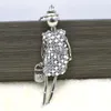 Mode-Or Argent Poupée Pendentif Long Collier Cristal Bijoux Accessoires Pour Femmes Enfant Cadeau De Noël