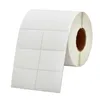 40 * 20mm-50 * 40mm blank vit 2 rader papper streckkod lim klistermärke etikett prispaketetikett leverans adress klistermärke