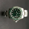 Heta högkvalitativa klockor Män Green Ceramic Bezel Rostfritt stål 40mm Automatisk mekanisk armbandsur 116610 gåva