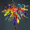 Lamp Multi Colored Murano Brown Chandeliers Hand Blown Glass LED Blubs Chandelier Lamps for Livingroom Art Decoration