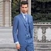 Neueste Zwei Knöpfe Groomsmen Kerbe Revers Hochzeit Bräutigam Smoking Männer Anzüge Hochzeit/Abschlussball/Abendessen Trauzeuge Blazer (Jacke + Krawatte + Weste + Hosen) B702