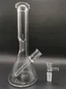 Simple Type Clear Glass bong Hookahs Inline Tube Beaker Oil Burner dap rig bubble with 14mm Bowl for chicha Smoking