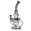 Recycler Oil Rigs vidro Bongos narguilé bubbler Bocal de vidro da tubulação de água Bubber com In Catcher Two Função Acessórios de cinza Stock