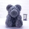 Drop Shipping 40 cm Kırmızı Teddy Bear Gül Çiçek Yapay Yılbaşı Hediyeleri Kadınlar için sevgililer Günü Hediyesi Peluş Ayı Tavşan