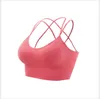 Sports underwear, women's thin shoulder straps, sexy top, comfortable back, fitness, shock-proof running bra Yoga vest