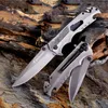 Titânio chapeado Primavera assistida Abertura faca dobrável exterior EDC Camping Pocket Knife alta afiadas táticas de sobrevivência facas