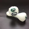 4 Inch Abominable Snowman Pipe USA Kleur Oliebrander Hand Pyrex Lepel Pijpen Hoofddienst Tabak Dry Herb Snow Monster Pipe Free DHL