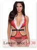 ALINRY set di lingerie sexy Natale erotico donna intimo maglia trasparente con lacci reggiseno di piume minigonne costumi porno