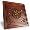 Relógios de parede grande relógio de madeira vintage chinês retro silencioso criativo quadrado artesanal moldura de madeira klok estilo cx60wc1