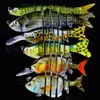 Toppkvalitet 6PC / set 1x 8 / 1x6 sektioner Fiske Lure 6 # 8 # Fiske-krok Swimbait Fish Bait Artificial Bass Baits