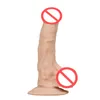 7.28inch Ventosa Dildo com bolas flexível Flesh extra grande Big Artificial Penis Anal clitóris feminino Masturbator Sex Toys