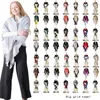 41 Färger Kvinnor Plaid Scarves Grid Tassel Wrap Oversized Check Sjal Vinter Neckerchief Lattice Triangle Blanket Scarf C2687