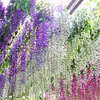 12 Uds. De flores artificiales de 75cm y 110cm, vid de glicinia falsa, flor colgante para boda, cumpleaños, decoración del jardín del hogar
