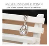 Partihandel-925 Sterling Silver Angel Wings Pendant Colgantes Kolye Charms Pendants Jewelry Making Femme Mujer PenDulo Jewelry Bijoux 2018