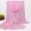 New Scarf Women's Versatile Long Chiffon Shawl Summer Sunscreen Sunshade Beach Scarf Solid Color Scarf