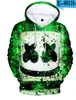 패션 marshmello 3D 인쇄 남성 가디건 십대 의류 후드 지퍼 하라주쿠 스웨터 스웨터