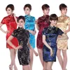 Mordern Sexy chiński strój tang Qipao kostiumy smok feniks krótkie sukienki w stylu cheongsam chińskie tradycyjne dress221I