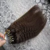 10"-26" Mongolian Kinky straight Hair coarse yaki Remy Loop Micro Ring Hair 100g 100% Human Hair Extensions Capsule Keratin Bead