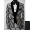 Beau gaufrage garçons d'honneur châle revers marié Tuxedos hommes costumes mariage/bal/dîner homme Blazer veste pantalon cravate gilet 165