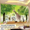 Custom Wallpaper 3d Auspicious Strong Giraffe 3D Living Room Bedroom Background Wall Decoration Wallpaper