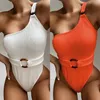 Solide tricot maillots de bain femmes une pièce maillot de bain rembourré Sexy Bikini 2020 dame plage maillot de bain bandeau maillots de bain