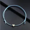 20pcs/lot Lucky gold Heart Bracelet For Women Children Red Leather String Adjustable Bracelet DIY Jewelry