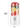 400ml Taşınabilir Elektrikli Meyve Sıkacakları 6 Bıçaklar USB Şarj edilebilir Fonksiyonlu Smoothie Maker Blender Makinası Spor Meyve suyu sıkma Kupası'nı Şişe