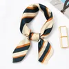 Nya Eleganta Kvinnor Square Silk Head Neck Satin Scarf Skinny Retro Hårband Band Small Fashion Square Scarf 40 Färger A001