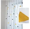 Nordic curtain gauze finished bedroom floating window living room light sand balcony white Curtains
