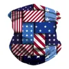 Magic American Flag Scarf 3D Print Twarzy Maska Mężczyźni Kobiety Dustoodporne Szaliki Kremowe Skala Sunscreen Bandana Headwear Outdoor Cycling Face Maski Top