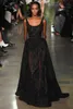 Luxury Zuhair Murad Formal Black Evening Dresses Spaghetti Sequined Prom Dress Sleeveless Dubai Beading Lace Party Gowns Custom