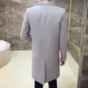 Moda-Kış Yün Ceket Erkekler Siper Uzun Ceket Yün Erkek Abrigo Lana Chaqueta Larga Hombre Rahat Kış Manteau Homme 5XL