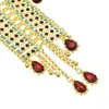 Богемские золотые золотые цепные смолы бусины хрустальные подвесные колье наборы серьги для женского свадебного подарка