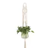 Flower pot hanging basket Plant Hanger Hook Flower Pot Handmade Knitting Natural Fine Cordage Planter Holder Basket Balcony Decoration SN442