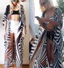 Fashion-Lato Bikini Cover-Ups Kobiety Długie Zebra Paski Plaża Zapobiegaj wygrzewaniu się w kardigan odzież strój kąpielowy dla kobiet