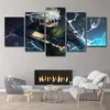 5 Stück HD-gedrucktes Naruto – Kakashi-Charakter-Poster, Wandkunst, HD-Druck, Leinwandgemälde, modische Hängebilder