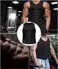 Chaleco de entrenamiento de cintura para hombre, traje de Sauna de neopreno, corsé moldeador de cuerpo, camiseta sin mangas con cremallera, camisa de entrenamiento 242f