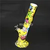 Haisahs Bongs Silicon Mini Silikonowe Dab Rury wodne Rury wodne Bong 13.5 Cal Bubbler Camo Oil Rig Degabilne Nieprawidłowy Perkolator Hookh Z Szklaną Miską