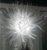 36 Inches Transparent Glass Lamps Chain Pendant Lights Custom Spirals Crystal Chandelier Lighting for Home Hotel Restaurant Art Decor
