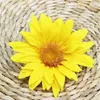 Fake Sunflower Head Dia. 4.53" Simulation Autumn Chrysanthemum for DIY Bridal Bouquet Wrist Flower Background Decorations