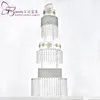 Acrylique Cupcake Tower Stand 3 Tier ronde avec Hanging cristal perlé Lustre gâteau stand de soirée de mariage gâteau d'affichage Tour