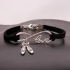 10pcs lot Infinity Love 8 DANCE shoes ballet shoes pendant Bracelet Charm Pendant Women Men Simple Bracelets Bangles Jewelry G2393