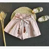 Baby Girls Cool Summer Pinasapple Stroje Bawełniane koszulę+spodenki Spodnie 2pcs Dziewczęta moda Zestaw odzieży dla dzieci butiki garnituru