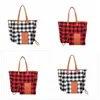 Buffalo Plaid Bags Sac à main Rouge Noir Check Weekend Voyage Sacs à bandoulière Designer Duffle Sacs à main Sunflower Leopard Totes Purse Wallet D7302