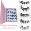 Nowy styl Popularne Mink Laszy Jedwabne Rzęsy 3D Mink rzęsy 25mm 16 Pairs Lashes Book Grube Długie Laszy Fałszywe Rzęsy Pudełko Rzęs