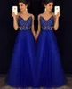 Ladies Evening Party Gown Dresses Women Sleeveless Lace Dresses A Line Floor-length Vestido De Festa sequins