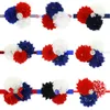 Baby Girls US Independence Day Headbands Rhinestone Chiffon Flower Hair Band Sparkle Bands Headband Stripe Headwear