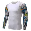 Men039s Sport Lange Mouw Fit Compressie Panty Gym Trainning Shirts Compressie Basislaag Shirt UV Sun19020528