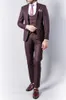 Moda Um Botão Groomsmen Pico Lapela Do Noivo Smoking Ternos Dos Homens de Casamento / Baile / Jantar Melhor Homem Blazer (Jacket + Pants + Tie + Vest) A159