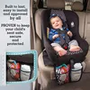 LUNDA Protector de asiento de coche de cuero de lujo Funda para asiento de coche para niños o bebés Asiento fácil de limpiar Protector impermeable Seguridad Antideslizante Universal Negro